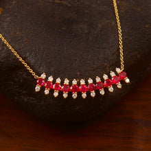 Load image into Gallery viewer, 14K YELLOW GOLD , DIAMOND & RUBY NECKLACE