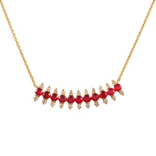 Load image into Gallery viewer, 14K YELLOW GOLD , DIAMOND & RUBY NECKLACE