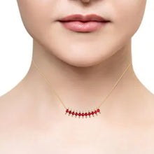Load image into Gallery viewer, 14K YELLOW GOLD , DIAMOND & RUBY NECKLACE