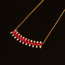 Load image into Gallery viewer, 14K YELLOW GOLD , DIAMOND & RUBY NECKLACE