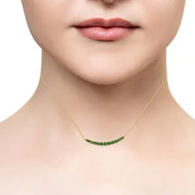 Load image into Gallery viewer, EMERALD AND 14K YELLOW GOLD NECKLACE