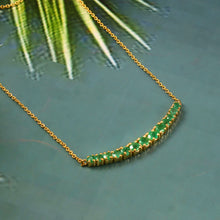 Load image into Gallery viewer, EMERALD AND 14K YELLOW GOLD NECKLACE