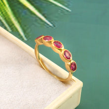 Load image into Gallery viewer, 1.05 CT PINK SAPPHIRE & 14K YELLOW GOLD BEZAL SETTING RING