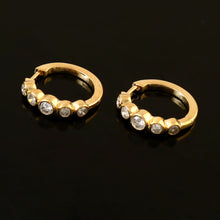 Load image into Gallery viewer, 0.75 CT DIAMOND & 14 YELLOW GOLD  EARRING