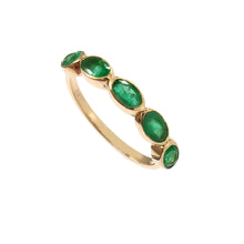 Load image into Gallery viewer, 1.60 CT EMERALD & 14K YELLOW GOLD BEZEL SETTING RING