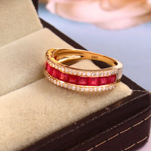 Load image into Gallery viewer, 0.30 CT DIAMOND & 14K YELLOW GOLD CHANNEL SETTING RING