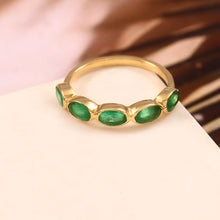 Load image into Gallery viewer, 1.60 CT EMERALD & 14K YELLOW GOLD BEZEL SETTING RING