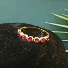 Load image into Gallery viewer, 1.10 CT RUBY BEZEL SETTING 14K YELLOW GOLD RING