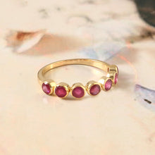 Load image into Gallery viewer, 1.10 CT RUBY BEZEL SETTING 14K YELLOW GOLD RING