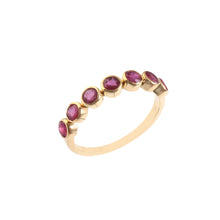 Load image into Gallery viewer, 1.10 CT RUBY BEZEL SETTING 14K YELLOW GOLD RING