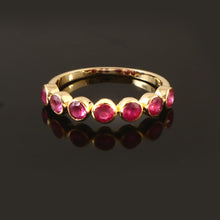Load image into Gallery viewer, 1.10 CT RUBY BEZEL SETTING 14K YELLOW GOLD RING