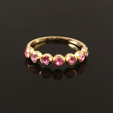 Load image into Gallery viewer, 1.05 CT PINK SAPPHIRE BEZEL SETTING 14K YELLOW GOLD RING