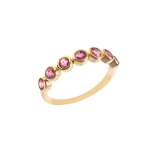 Load image into Gallery viewer, 1.05 CT PINK SAPPHIRE BEZEL SETTING 14K YELLOW GOLD RING