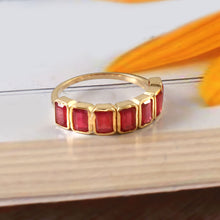 Load image into Gallery viewer, 3.00 CT RUBY OCTAGON BEZEL SETTING 14K YELLOW GOLD RING
