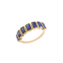 Load image into Gallery viewer, 2.70 CT BLUE SAPPHIRE OCTAGON SHAPE 14K YELLOW GOLD BEZEL SETTING RING