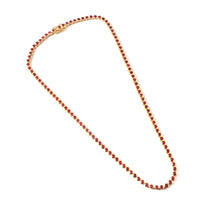 Load image into Gallery viewer, 10.50 CT RUBY BEZEL SETTING 14K YELLOW GOLD TENNIS NECKLACE