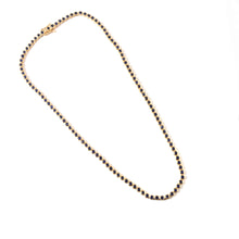 Load image into Gallery viewer, 10.50 CT BLUE SAPPHIRE BEZEL SETTING 14K YELLOW GOLD TENNIS NECKLACE