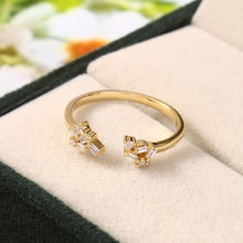 Load image into Gallery viewer, 0.17 CT DIAMOND BAGUETTE 14K YELLOW OPEN RING