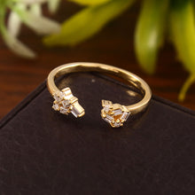 Load image into Gallery viewer, 0.17 CT DIAMOND BAGUETTE 14K YELLOW OPEN RING