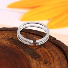 Load image into Gallery viewer, 0.26 CT DIAMOND BAGUETTE 14K WHITE GOLD OPEN RING