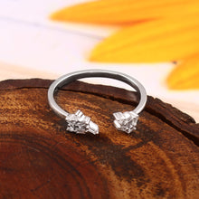 Load image into Gallery viewer, 0.17 CT DIAMOND BAGUETTE 14K WHITE GOLD OPEN RING