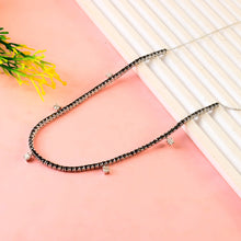 Load image into Gallery viewer, DIAMOND AND BLACK DIAMOND 14K WHITE GOLD NECKLACE