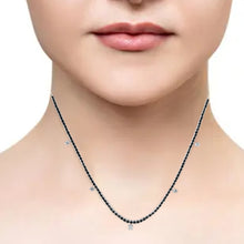 Load image into Gallery viewer, DIAMOND AND BLACK DIAMOND 14K WHITE GOLD NECKLACE