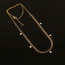 Load image into Gallery viewer, DIAMOND AND BLACK DIAMOND 14K YELLOW GOLD NECKLACE