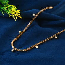 Load image into Gallery viewer, DIAMOND AND BLACK DIAMOND 14K YELLOW GOLD NECKLACE