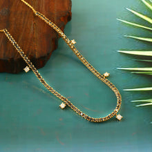 Load image into Gallery viewer, DIAMOND AND BLACK DIAMOND 14K YELLOW GOLD NECKLACE