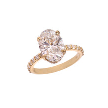 Load image into Gallery viewer, 2.55 CT LAB DIAMOND & 14k YELLOW GOLD LAB SOLITAIRE RING