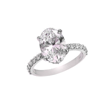 Load image into Gallery viewer, 3.55 CT LAB DIAMOND & 14K WHITE GOLD WITH LAB SOLITAIRE RING