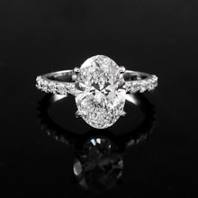 Load image into Gallery viewer, 3.55 CT LAB DIAMOND & 14K WHITE GOLD WITH LAB SOLITAIRE RING