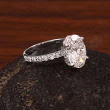 Load image into Gallery viewer, 3.55 CT LAB DIAMOND & 14K WHITE GOLD WITH LAB SOLITAIRE RING
