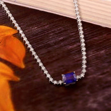 Load image into Gallery viewer, 1.55 CT DIAMOND & 14K WHITE GOLD WITH SAPPHIRE NECKLACE
