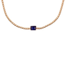 Load image into Gallery viewer, 1.55 CT DIAMOND & 14K YELLOW GOLD WITH SAPPHIRE NECKLACE