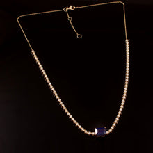 Load image into Gallery viewer, 1.55 CT DIAMOND & 14K YELLOW GOLD WITH SAPPHIRE NECKLACE