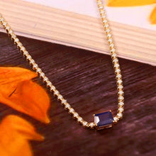 Load image into Gallery viewer, 1.55 CT DIAMOND & 14K YELLOW GOLD WITH SAPPHIRE NECKLACE
