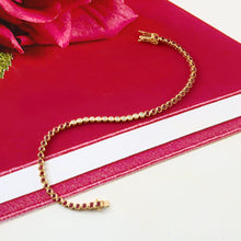 Load image into Gallery viewer, 0.35 CT DIAMOND &2.20 CT RUBY 14K YELLOW GOLD TENNIS BRACELET