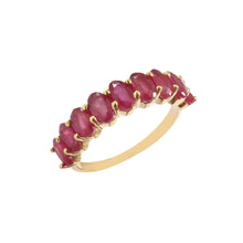 Load image into Gallery viewer, 3.25 CT RUBY OVAL 14K YELLOW GOLD RING