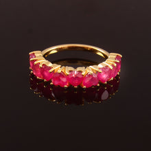 Load image into Gallery viewer, 3.30 CT RUBY HEART SHAPE 14K YELLOW GOLD RING