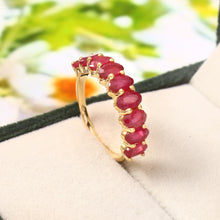 Load image into Gallery viewer, 3.25 CT RUBY OVAL 14K YELLOW GOLD RING