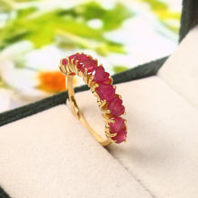 Load image into Gallery viewer, 3.30 CT RUBY HEART SHAPE 14K YELLOW GOLD RING