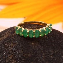 Load image into Gallery viewer, 2.21 CT EMERALD OVAL 14K YELLOW GOLD RING