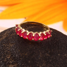 Load image into Gallery viewer, 3.25 CT RUBY OVAL 14K YELLOW GOLD RING