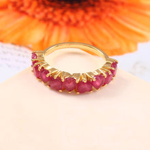 Load image into Gallery viewer, 3.30 CT RUBY HEART SHAPE 14K YELLOW GOLD RING