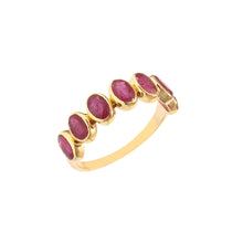 Load image into Gallery viewer, 2.36 CT RUBY OVAL BEZEL SETTING 14K YELLOW GOLD RING