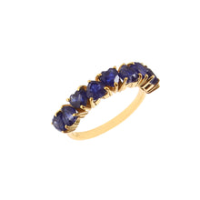 Load image into Gallery viewer, 3.60 CT BLUE SAPPHIRE HEART SHAPE 14K YELLOW GOLD RING