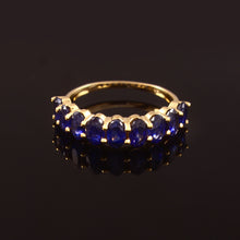 Load image into Gallery viewer, 2.70 CT BLUE SAPPHIRE OVAL 14K YELLOW GOLD RING