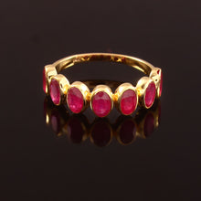 Load image into Gallery viewer, 2.36 CT RUBY OVAL BEZEL SETTING 14K YELLOW GOLD RING